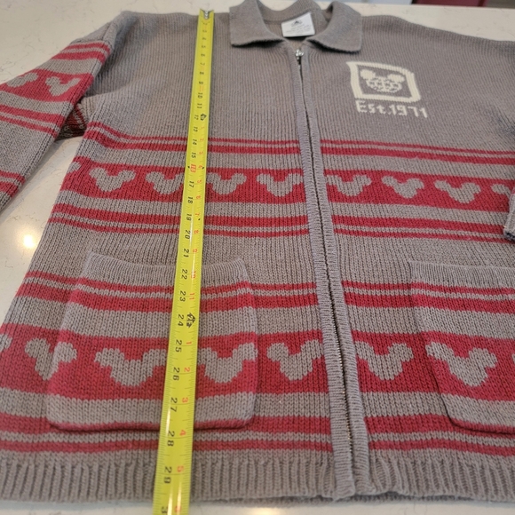 Walt Disney World Mickey Spirit Jersey Zip Front Sweater Cardigan size medium - Picture 5 of 6